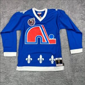 Mitchell & Ness Quebec Nordiques Jersey Mens Small Blue NEW Owen Nolan 1992-93